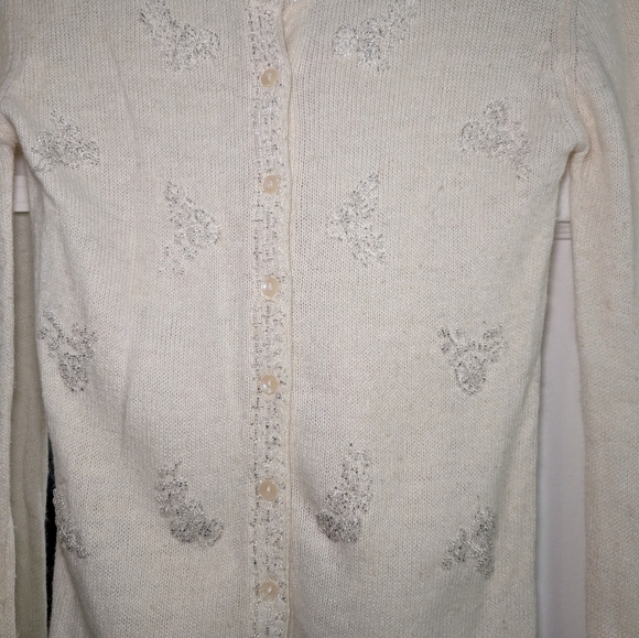 Vintage Angola Sweater with Glass Beads Detail(98) - Picture 8 of 8